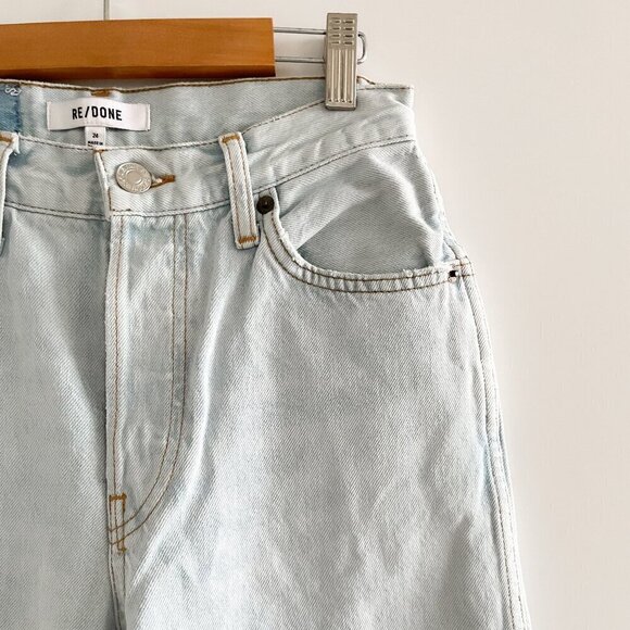 Re/Done High Rise Loose Jeans (Bleach Destroy) - Picture 2 of 12